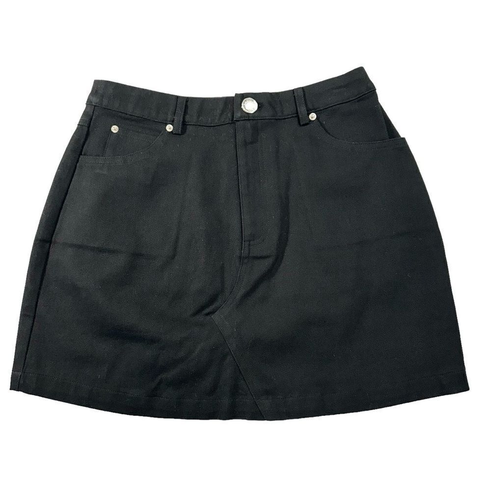 Crescent‎ Black Denim Mini Skirt, Small NWT